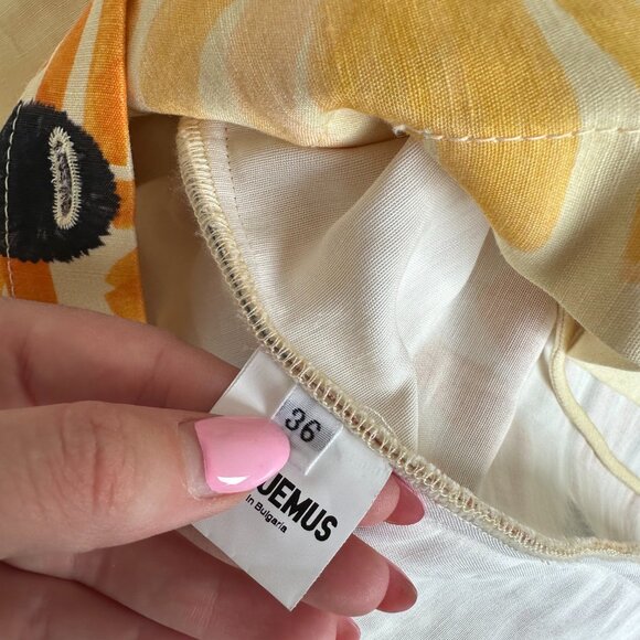 Jacquemus Le Collectionneuse Jacket Mini Dress Allover Floral Print Sz 36 - Picture 4 of 12